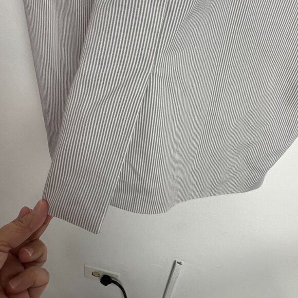 Ann Taylor Women's Gray Pinstripe Sleeveless Shirt Dress Size 6 Business Casual - Picture 8 of 14